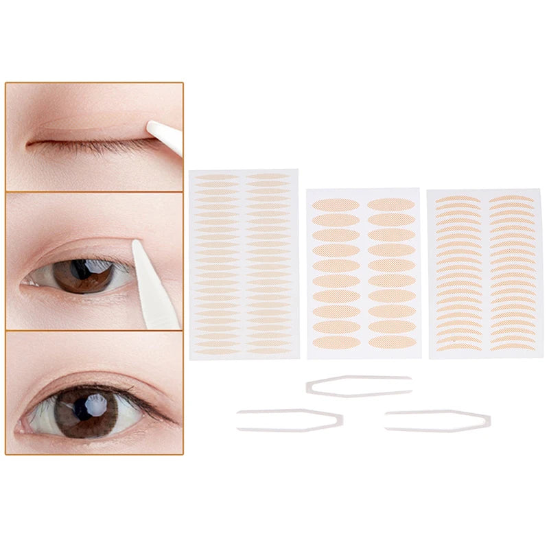 Invisible Lace Mesh Double Eyelid Tape Adhesive Stick Tweezer Eye Qme