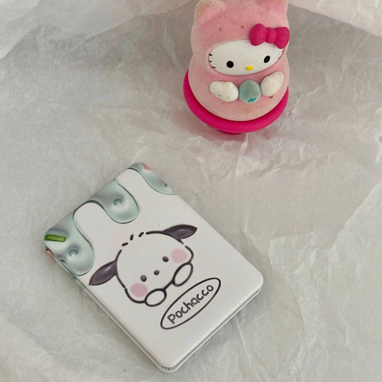 Hello Kitty Folding Mirror Portable Makeup Desk-top Vanity Student Qme 3