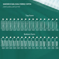 Nailpop Clear Square Sandwich Nail Dual Forms 15 French Extension Gel Qme SANDWICH COFFIN