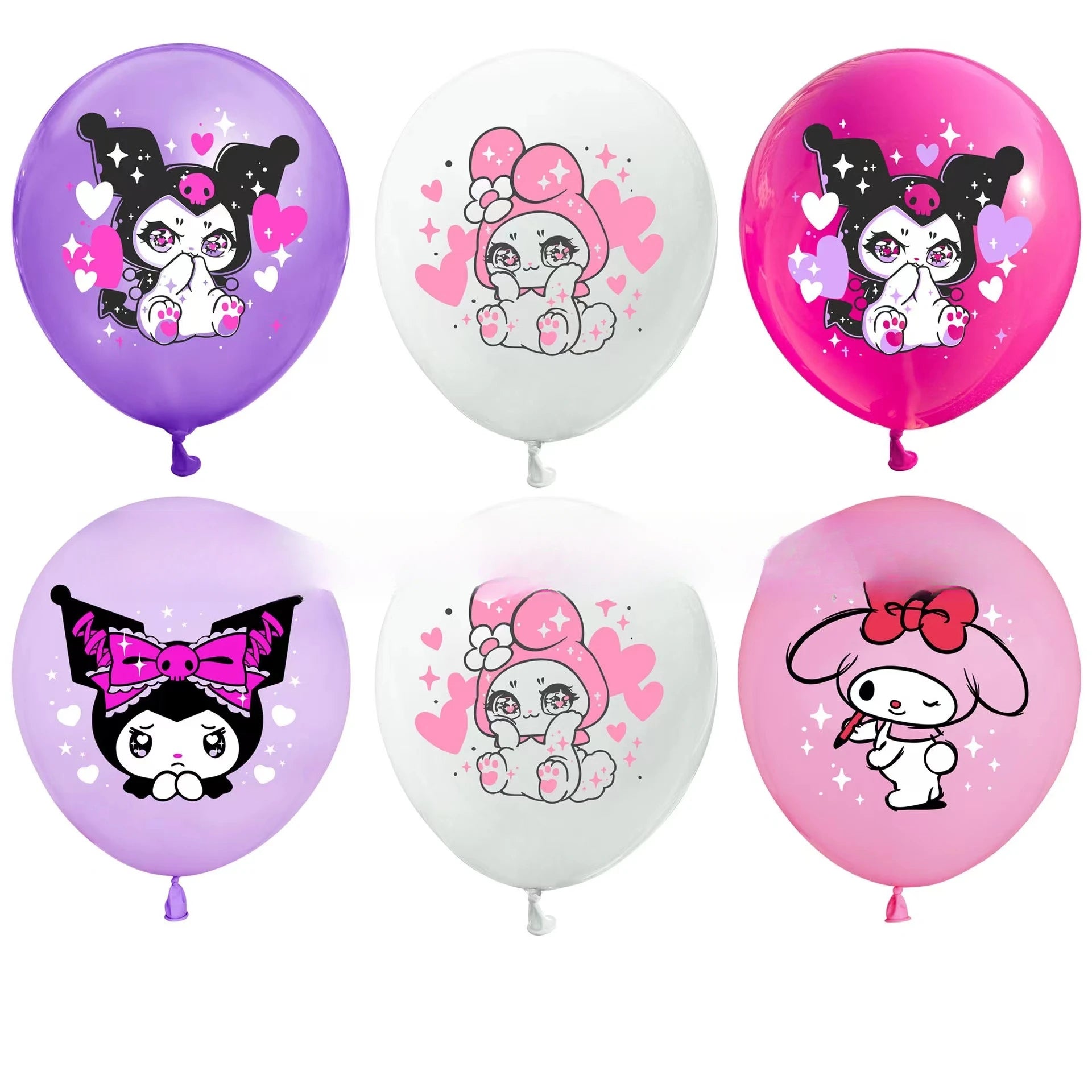 Hello Kitty Kuromi-themed Latex Balloon Decorations Student Birthday Qme Set of 15