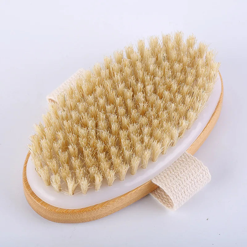 1 Dry Skin Body Massage Brush Natural Bristle Dead Remover Anti Qme A China Mainland