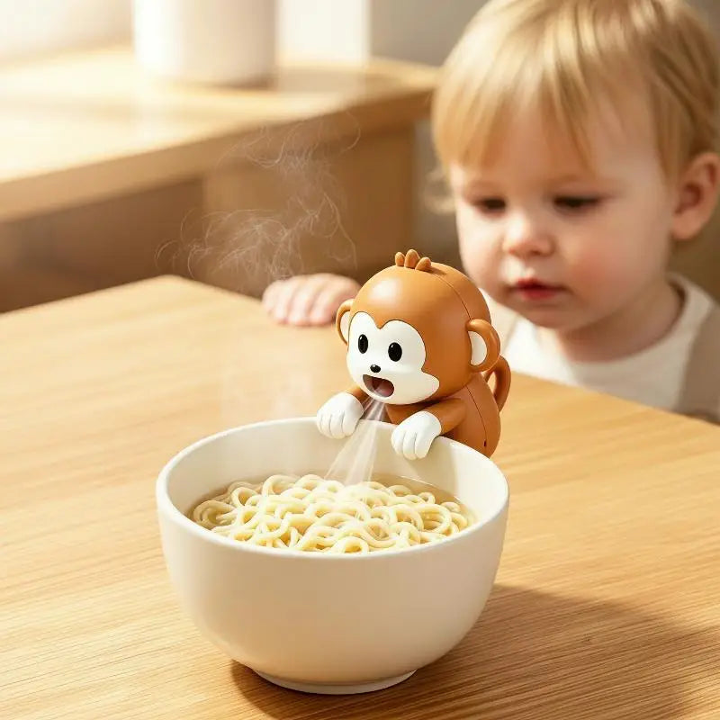 Blowing Monkey Mini Fan With Hanging Design For Cups, Bowls And Basins Multi Functional Cooling Fan Creative Cooling Mini Fan Qme