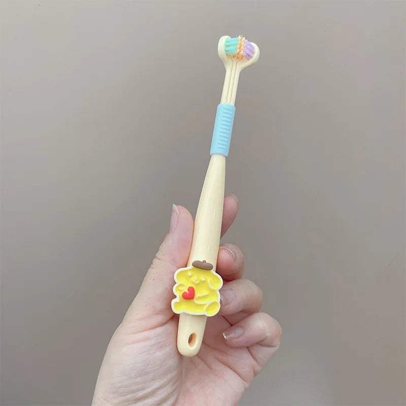 Hello Kitty Kuromi Three-sided Toothbrush Cute Student Soft Bristles Qme 2