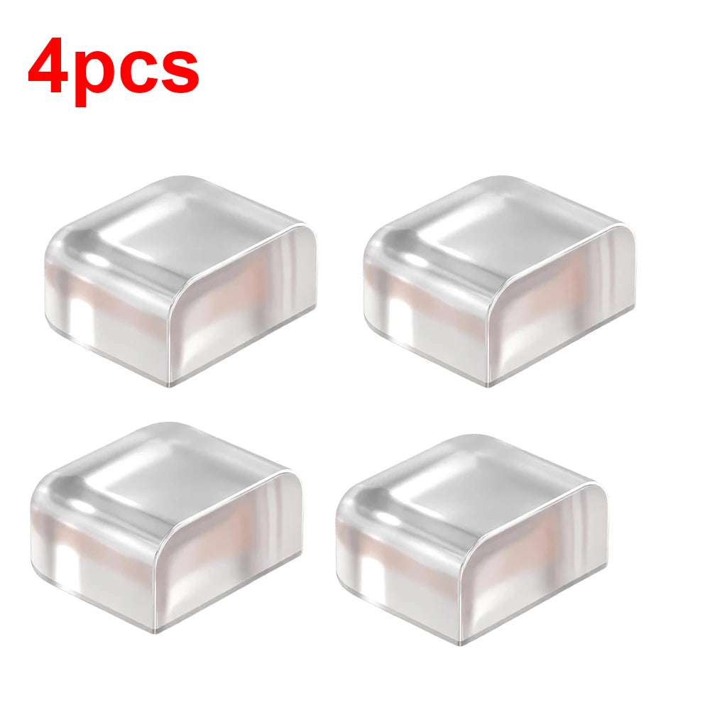 1-8pcs Thickened Silicone Door Stopper Clear Wall Guard Self Adhesive Rubber Bumper Pad For Door Knob Cabinet Furniture Corner Qme 4pcs