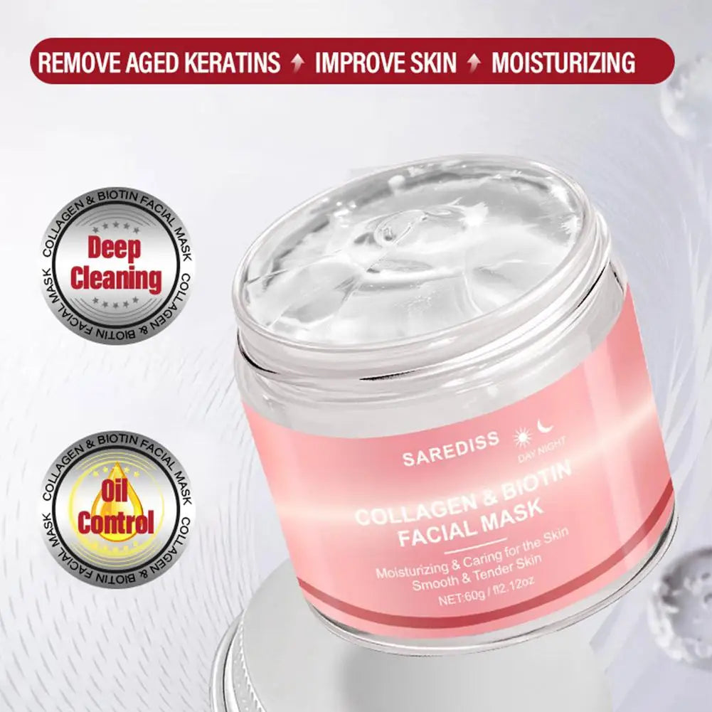 1 Collagen Night Wrapping Mask Peel-off Overnight Face Deeply Hydrate Qme