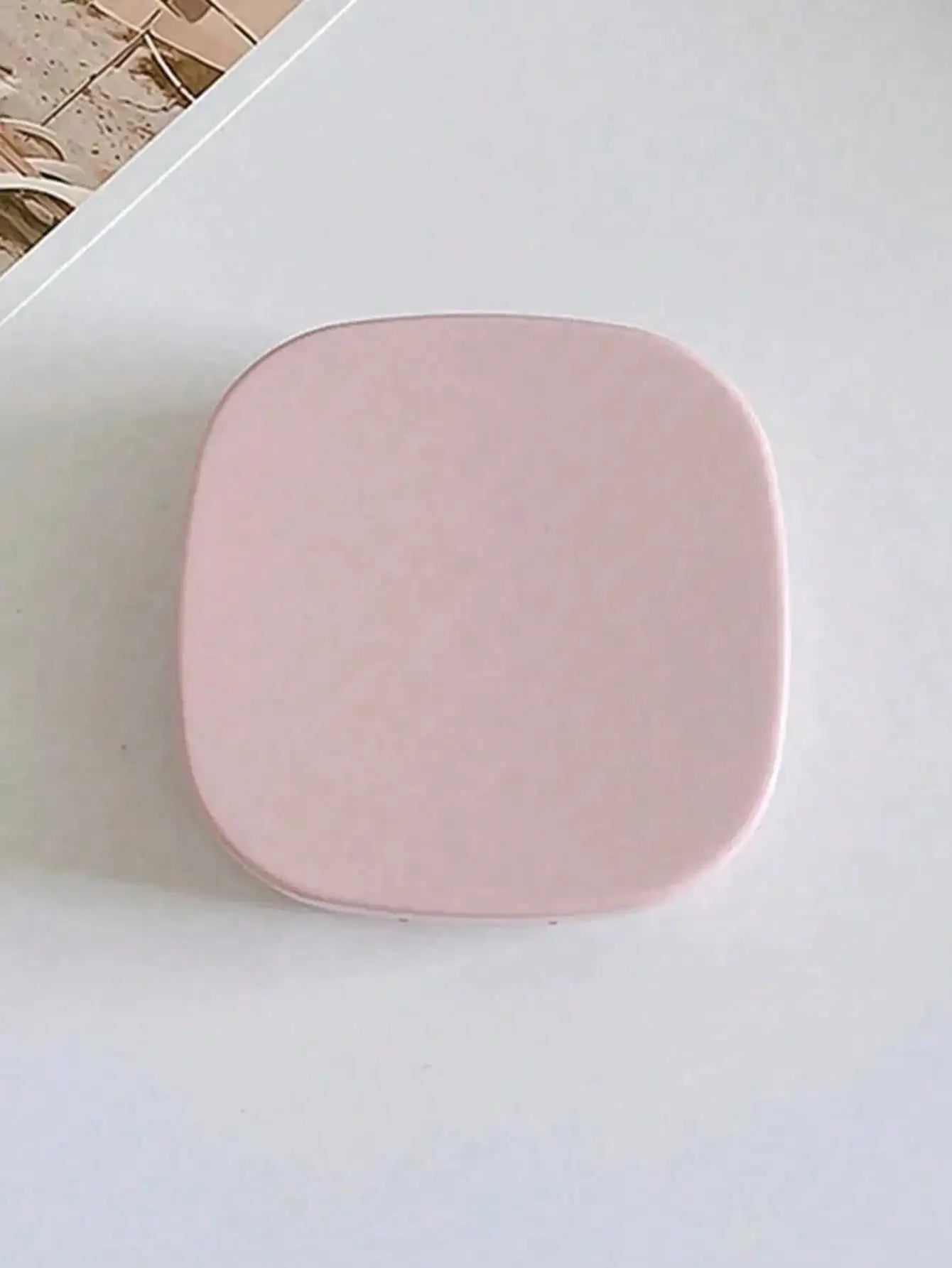 Portable Simple Square Contact Lens Case DIY Solid Holder Suitable Qme pink