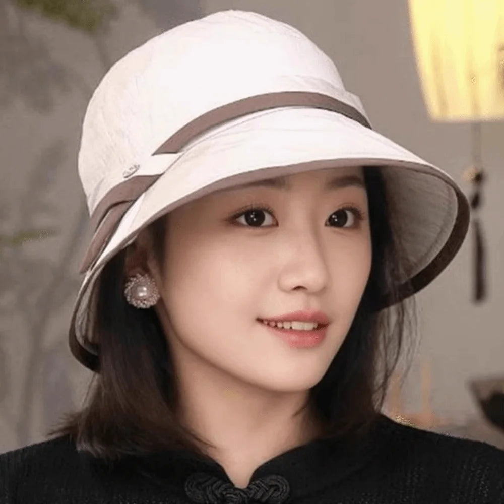 Fashion Wide Brim Face Covering Sun Hat Lightweight Foldable Bucket Caps Quick Drying Versatile Style Fisherman Hat Outdoor Qme Beige