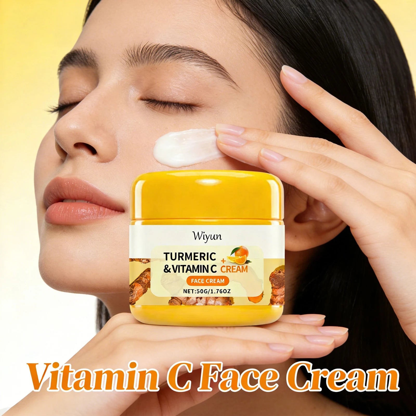 Vitamin C Brightening Face Cream Moisturize Lighten Dull Skin Regulate Melanin Fade Spot Smooth Fine Line Facial Skin Care Cream Qme
