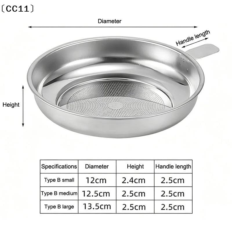 Stainless Steel Fine Mesh Food Strainer Durable Dense Holes Kitchen Qme