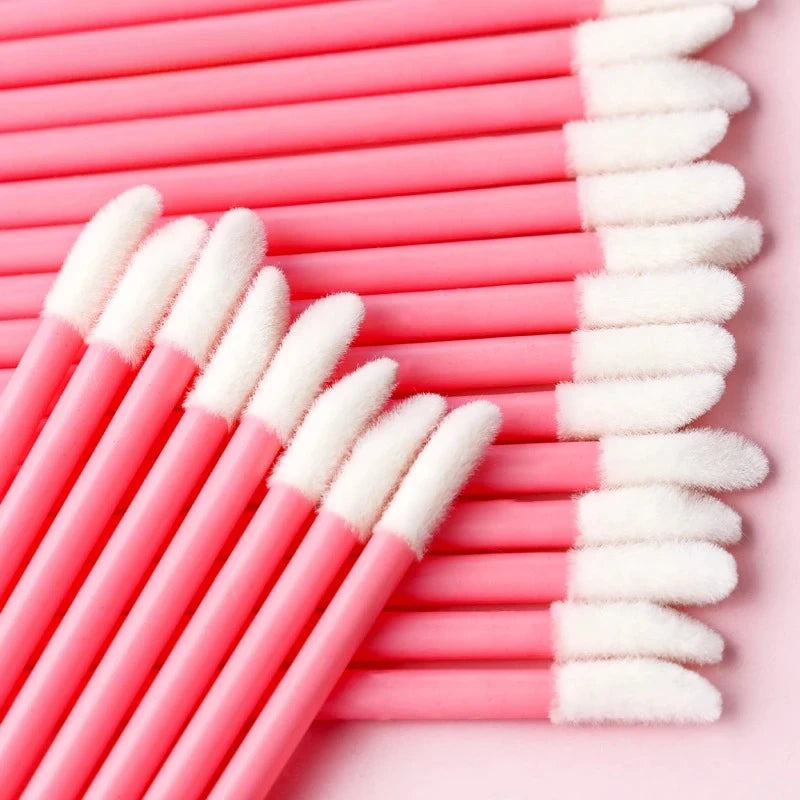 5/50/100Pcs Lip Brushes Disposable Cosmetic Lip Brush Lipstick Lip Glossy Wands Cleaner Applicator Eyeshadow Makeup Brush Tool Qme