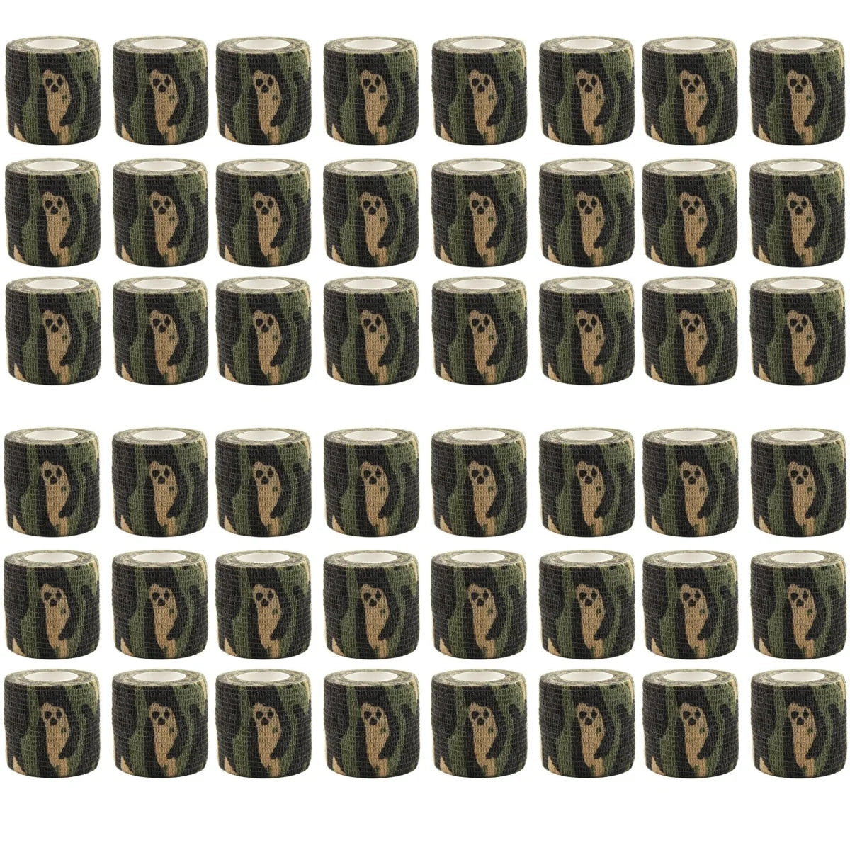6/12/24 PCS Camouflage Tattoo Bandage Anti-slip Athletic Nonwoven Disposable Waterproof Self-adhesive Elastic Bandage Qme 48PCS