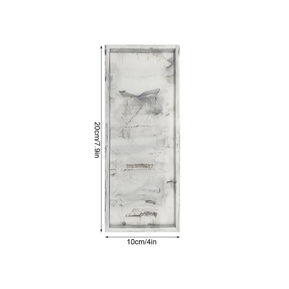 Silicone Soap Dispenser Tray Bathroom Vanity Storage Tray for Dish Soap Sponge Perfume Candle Countertop Storage Tray 2 Sizes Qme S-MARBLE