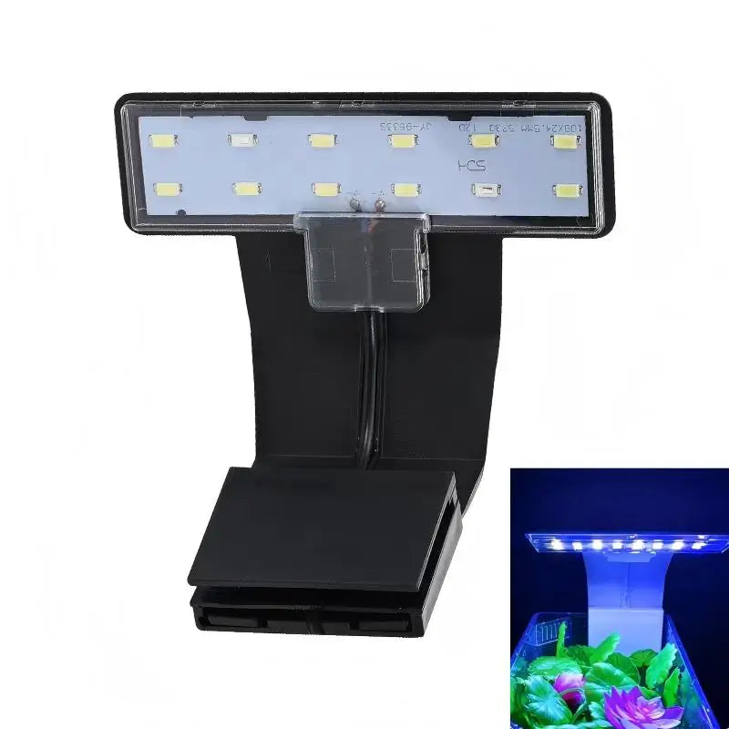 Ultra-Thin LED Aquarium Light Clip-On Fish Tank Light With 3 Color Modes Full Spectrum Bright Lamp for Aquarium Fish Tank Decor Qme B