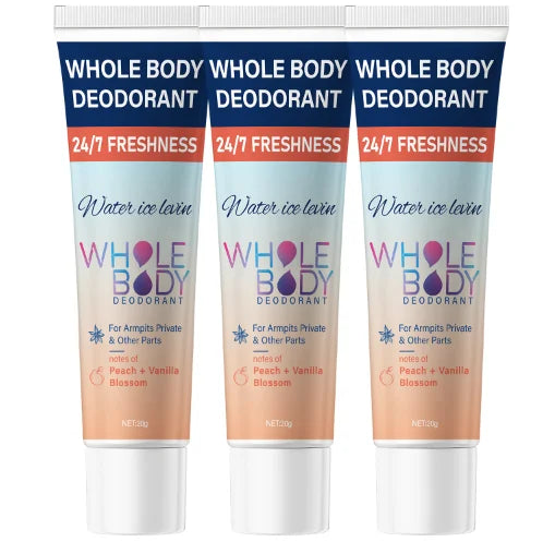 24/7 Freshness Whole Body Deodorant for Armpits & Private Parts with Hyaluronic Acid & Peach Vanilla Scent. Qme Pink 20g