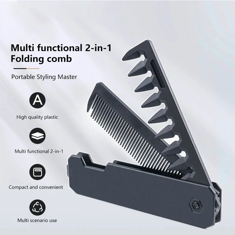 Multifuncional Pocket Folding Combs Plastic Wide Tooth Oil Head Comb Qme Default Title