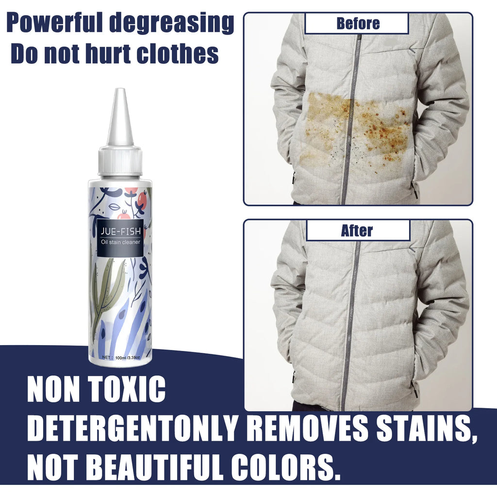 Clothes Oil Stain Remover Dust Cleaner Stubborn Dirt Oil Cleaning Washing Multipurpose Laundry Degreasing Agent for Fabric Cloth Qme