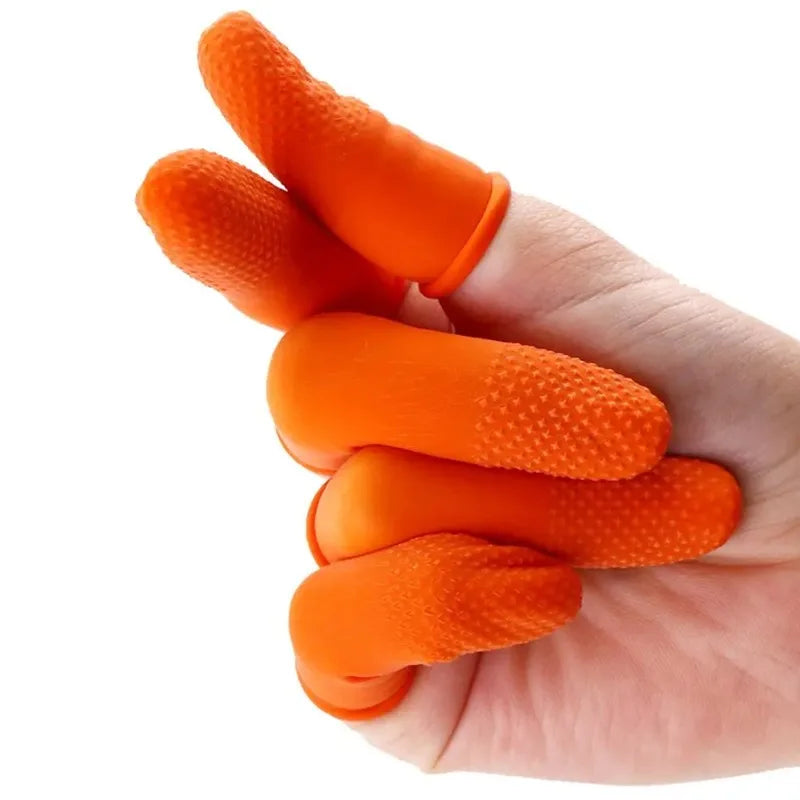 300PCS Disposable Protective Finger Cots Multi-Color Anti-Static Thickened Anti-Slip Dustproof Latex Finger Sleeves Qme