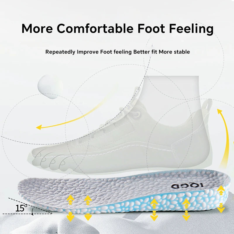 EVA Material Invisible Height Increase Insoles Shoes Breathable Shock Qme