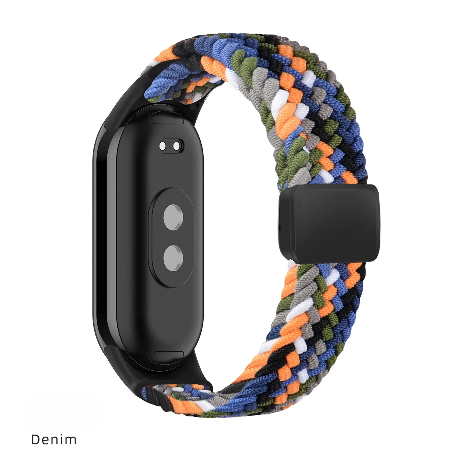 Breathable Elastic Nylon Braided Magnetic Watch Strap Adjustable Replacement Wristband For Xiaomi Watch 8 9 10 Accessory Qme Denim XiaoMi 10 9 8