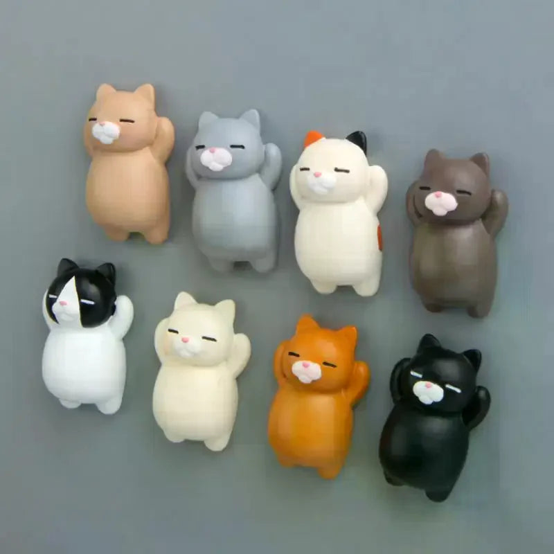 Cartoon Cat Creative 3D Magnetic Fridge Magnet, Decorative Fridge Magnet, Kitchen And Home Decoration Qme