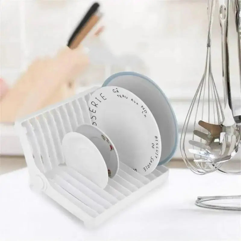 Foldable Kitchen Tray Storage Rack Dishes Sorting Cup Plate Drying Qme