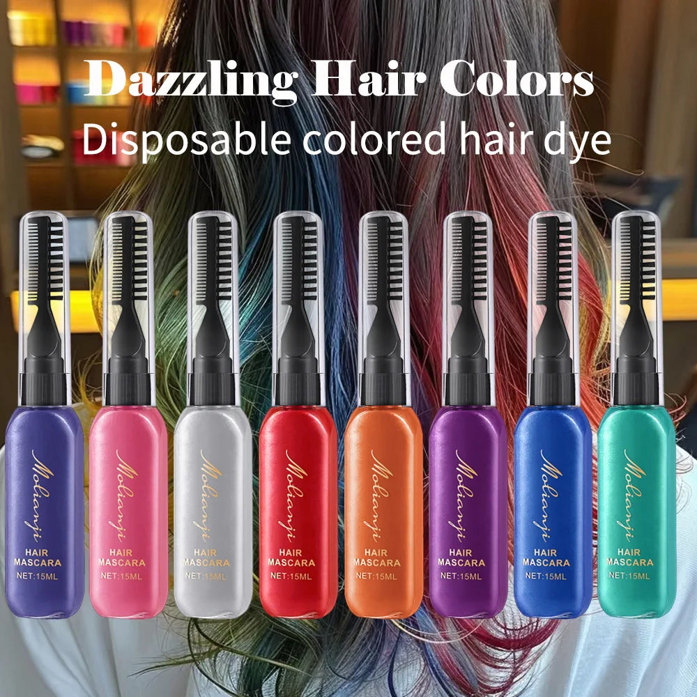 Disposable Hair Dye Long-lasting Highlight Mascara Dual-use Easy Qme