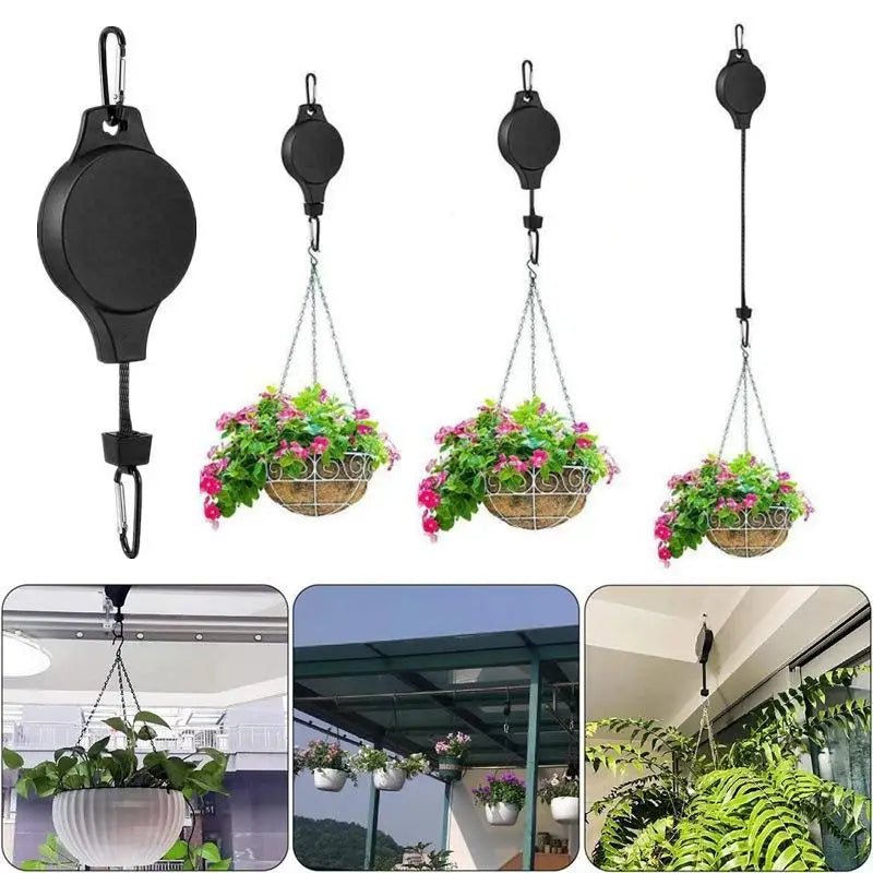 Elevate Your Gardening - Smart Pulley Hanger - Perfect for Tending to Your Hanging Garden Without the Strain Qme