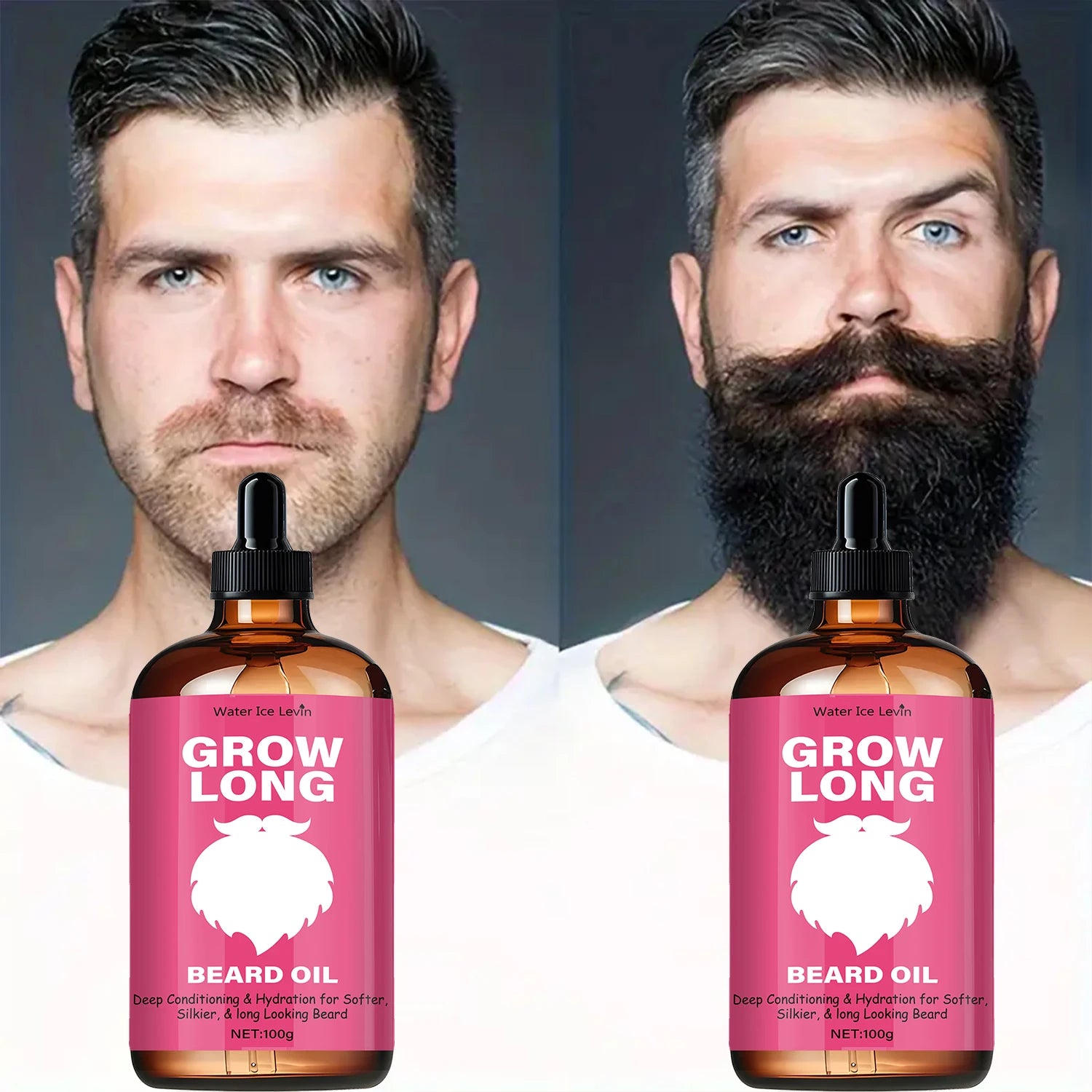 Levin Beard Oil: The Ultimate Blend for Growth & Shine. Deeply Moisturizes for a Softer, Silkier, and Manageable Beard Qme Default Title