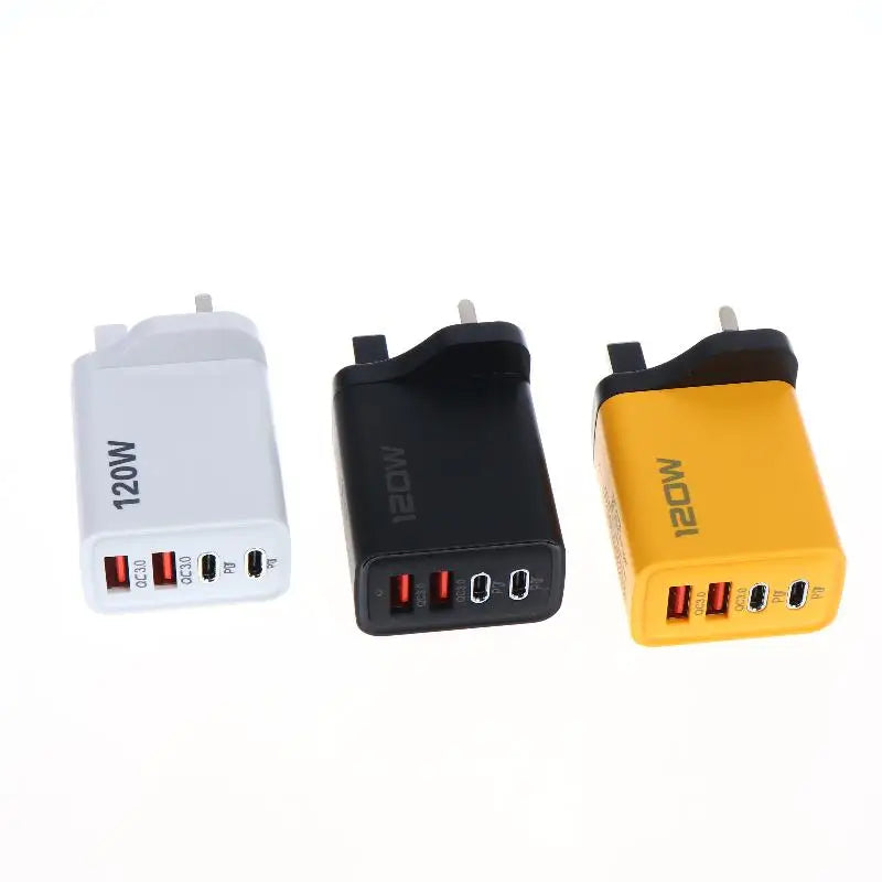 4 Port 120W USB C Fast Charger Station PD QC30 Wall Adapter Qme