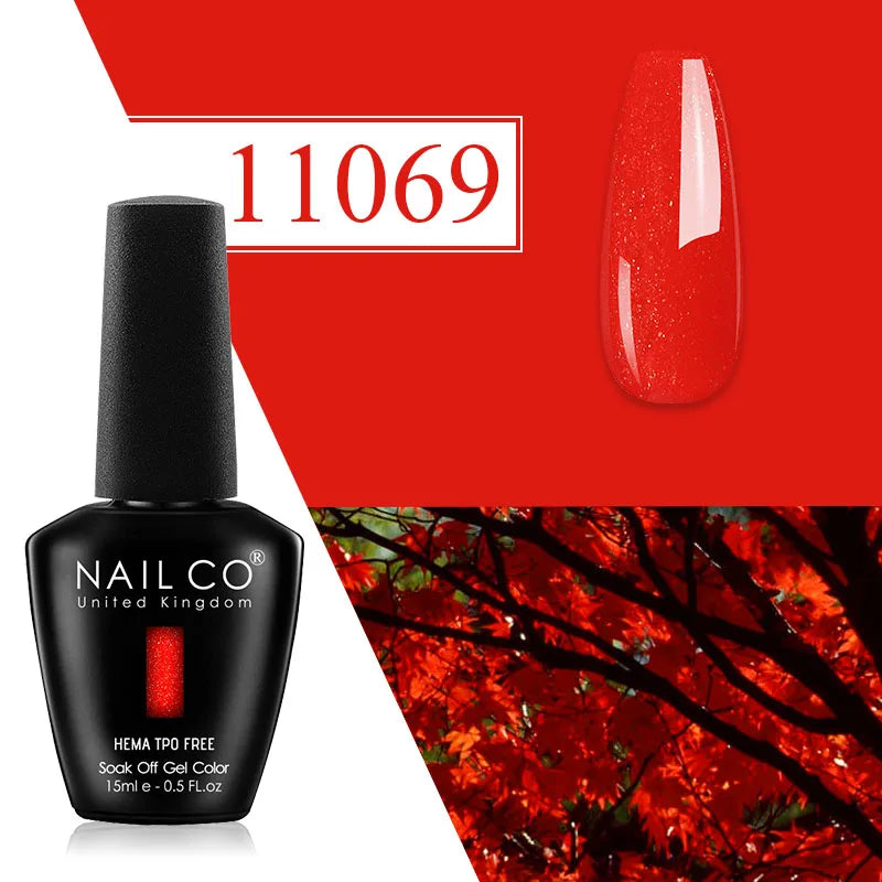 NAILCO Plum Gel Nail Polish Matte Coat Autumn Winter Semi Permanent