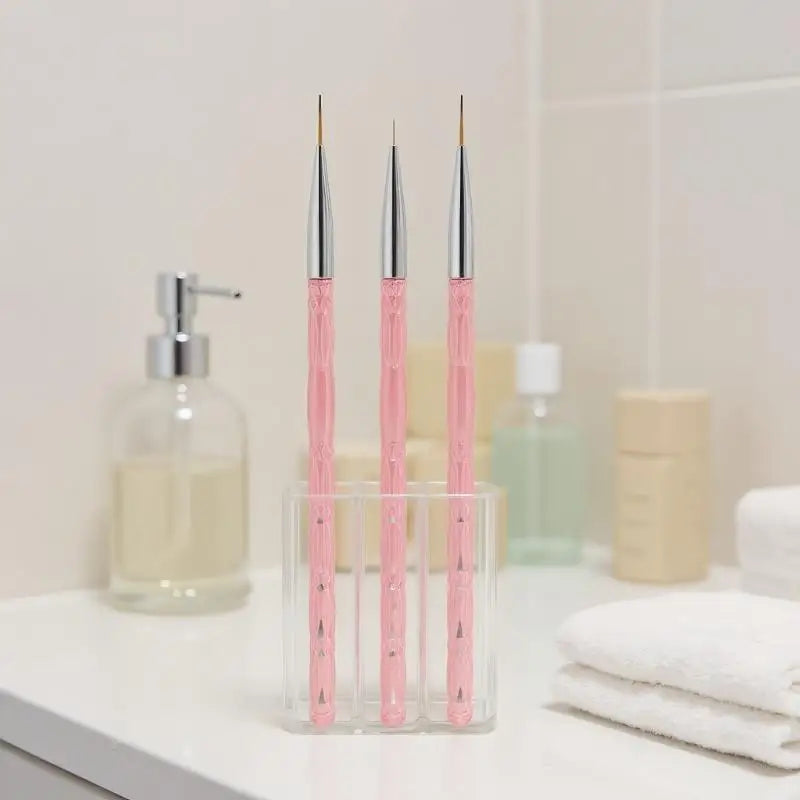Precision Nail Art Liner Brushes Fine Detailing Tools UV Gel Polish Qme