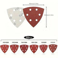 10/60pcs Triangle Sanding Pads 6 Holes Multi-Grit 40-320 Efficient Dust Extraction Design Angle Grinder & Delta Sanders Qme 60Pcs