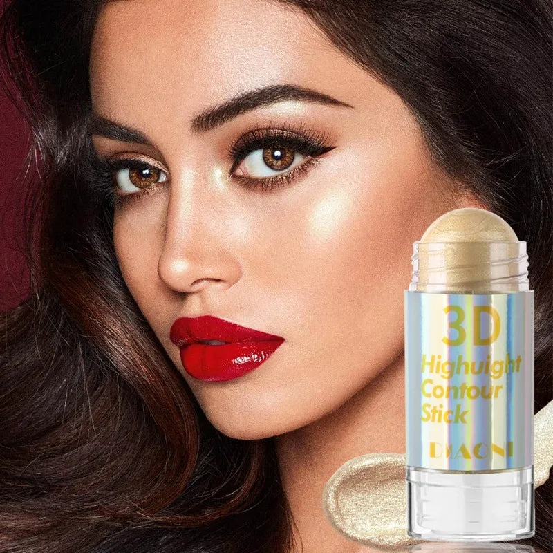 6 Colors 3D Face Brighten Highlighter Bar Cosmetic Contour Bronzer Qme
