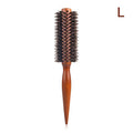 Anti Static Wood Boar Bristle Hair Round Brush Hairdresser Styling Qme L