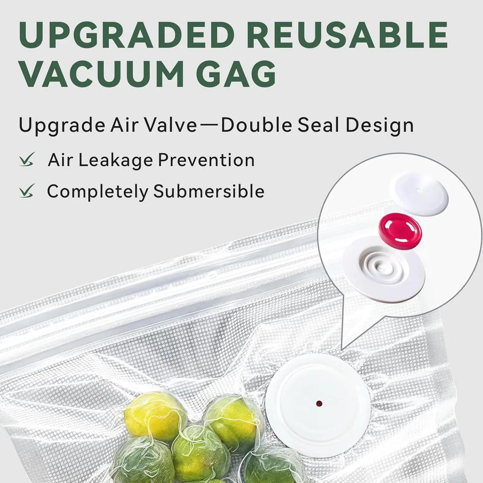 Vacuum Storage Bags For Food Leak Proof Double Zipper Container Sous Vide Vacuum Food Bags For Meat Chicken Seafood Vegetables Qme