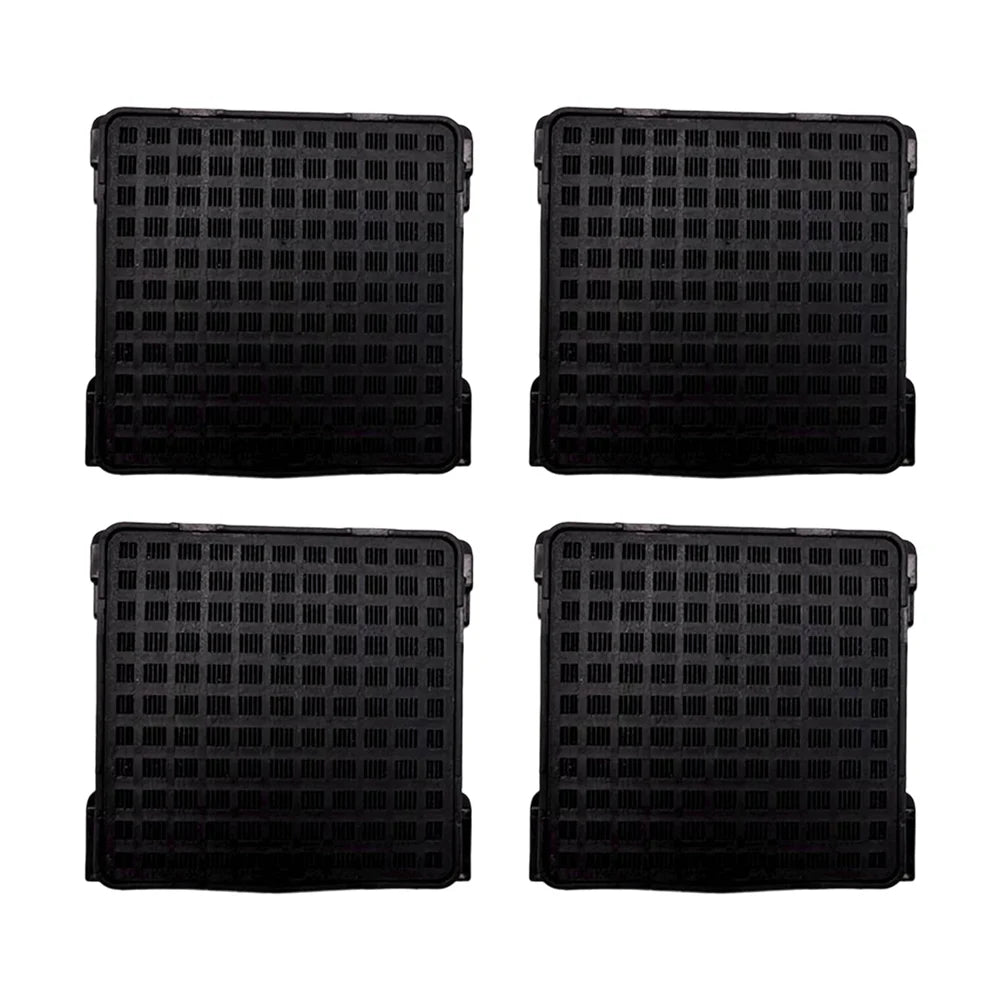 2/4pcs Activated Carbon Air Filter Replacement For Liebherr 9096989 9882429 9882460 Refrigerators 42 X 42 X 10 Mm Qme 4 PACK