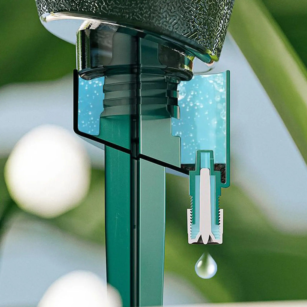 6pcs Plant Watering Spikes Automatic Irrigation Stakes With Control Valve Garden Watering Spikes For Outdoor Garden Yard Qme