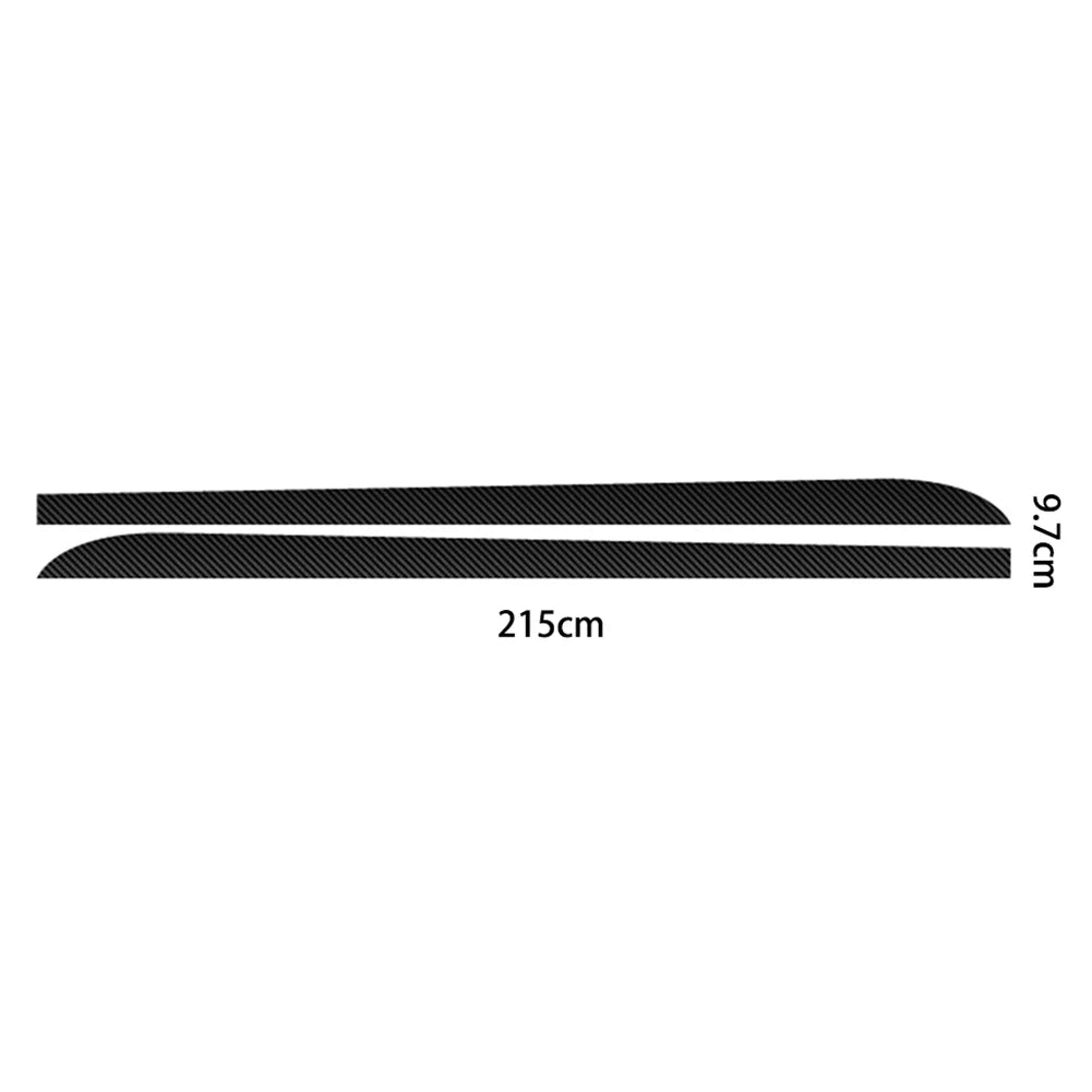 2pcs Car Decals Side Skirt Sill Stripe Body Stickers for BMW 1 3 4 5 6 Series F30 F35 F31 Black/Carbon Fiber Black Accessories Qme Carbon Fiber Black