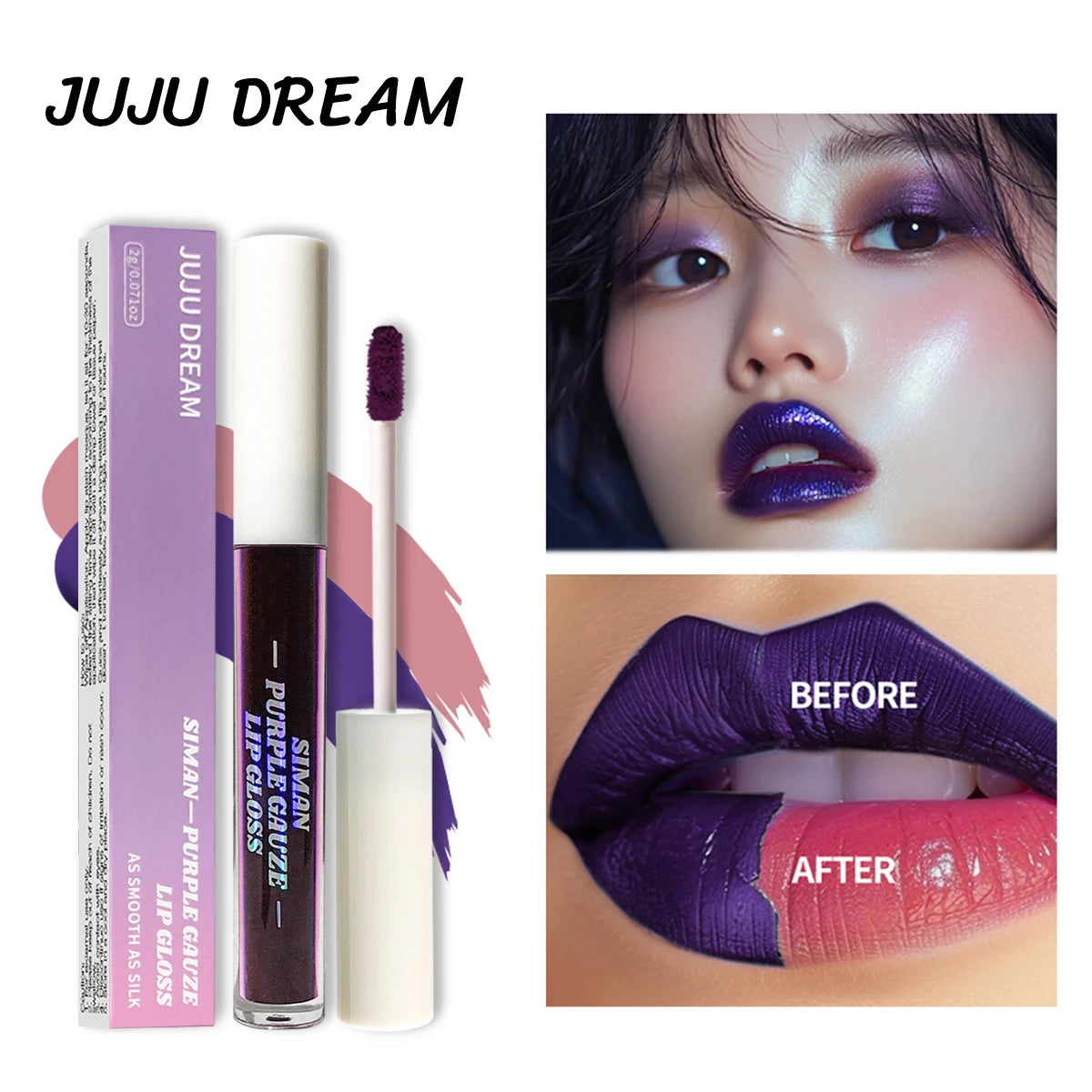 Tear-drop Lip Gloss Water-resistant Matte Liquid Does Not Stick Cup Qme