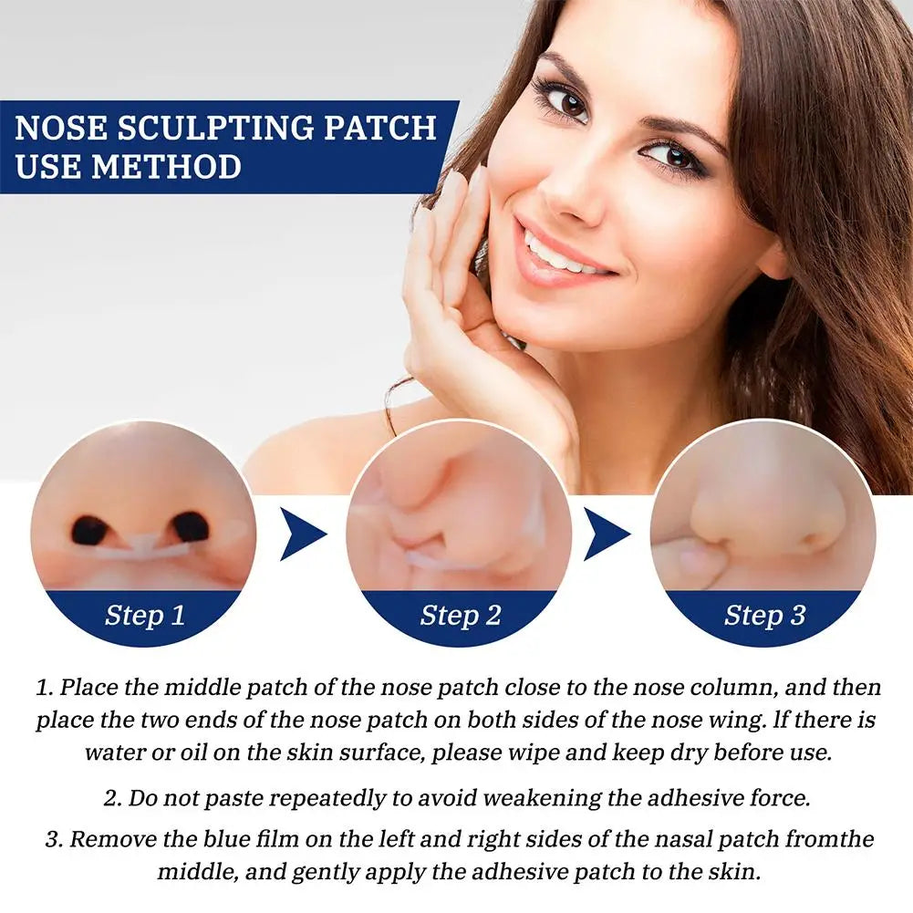 42PCs Shrinking Nose Wing Stickers Invisible Nose Shrink Patch For Cosplay Special Nose Shrink Beauty Strips Nose Shaper Lifting Qme