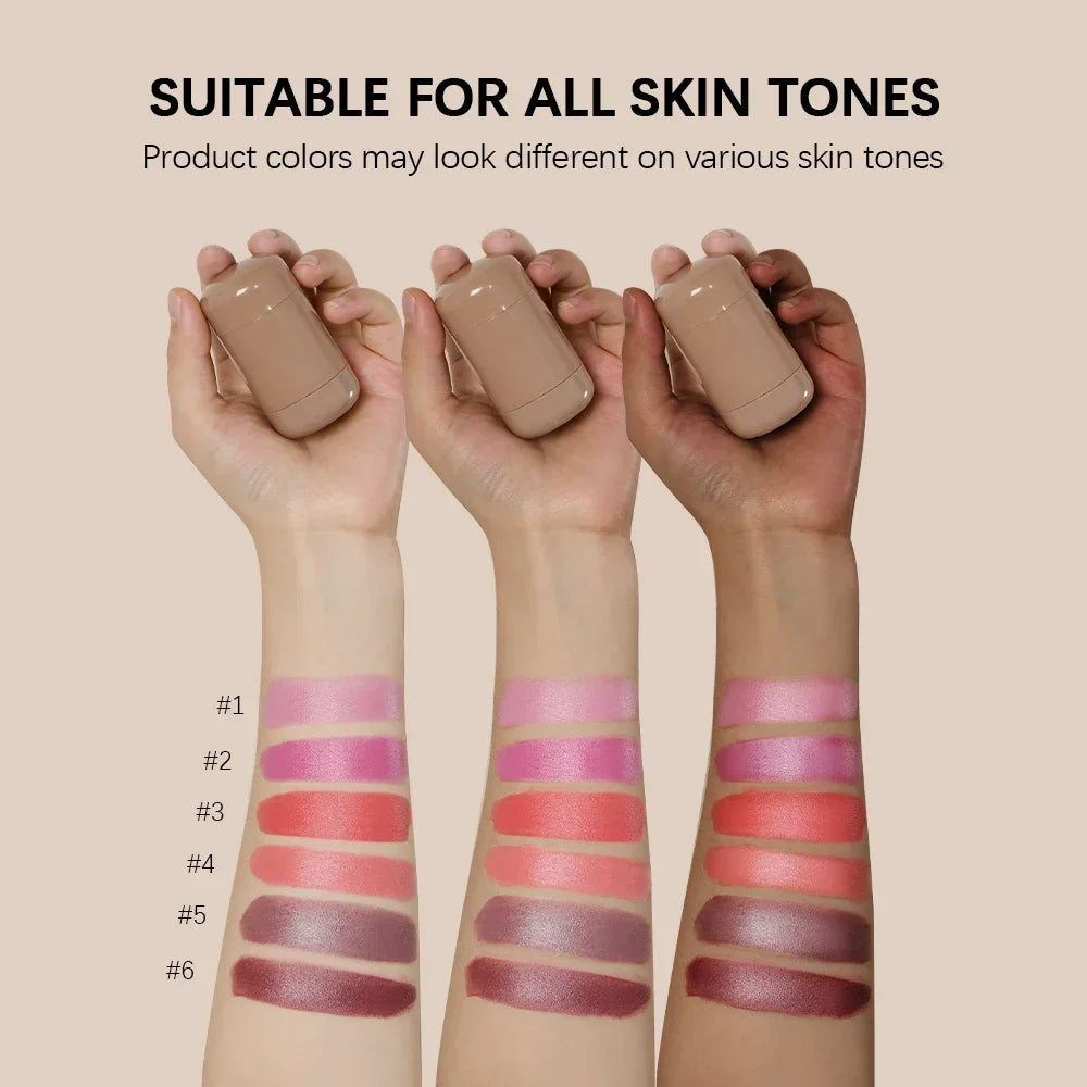 3in1 Cheek Lip Tinted Moistured Blush Stick Waterproof Easy Rouge Qme