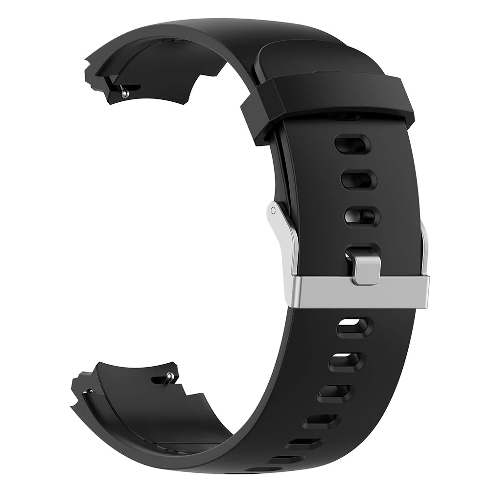 Silicone Strap Adjustable Sports Wristband Replacement Wrist Band Bracelet Smart Watch Band for Huami Verge Qme Black