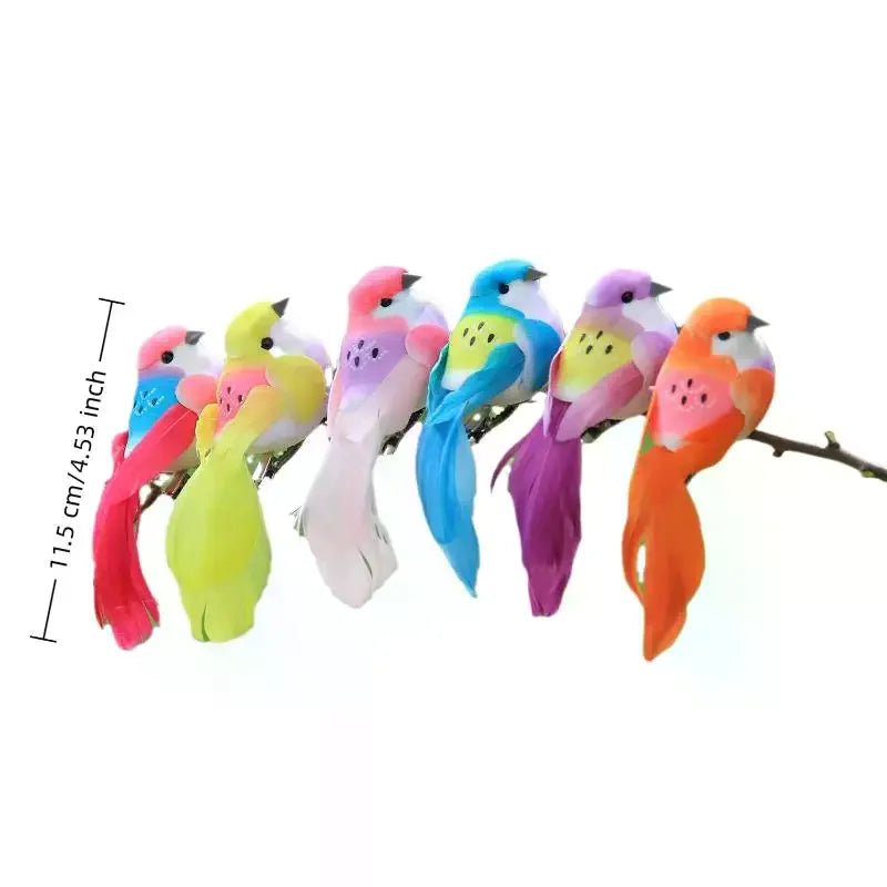3D Fake Craft Birds Artificial Foam Feathers Birds Birthday Party Decorations Home Garden Wedding Decoration Qme