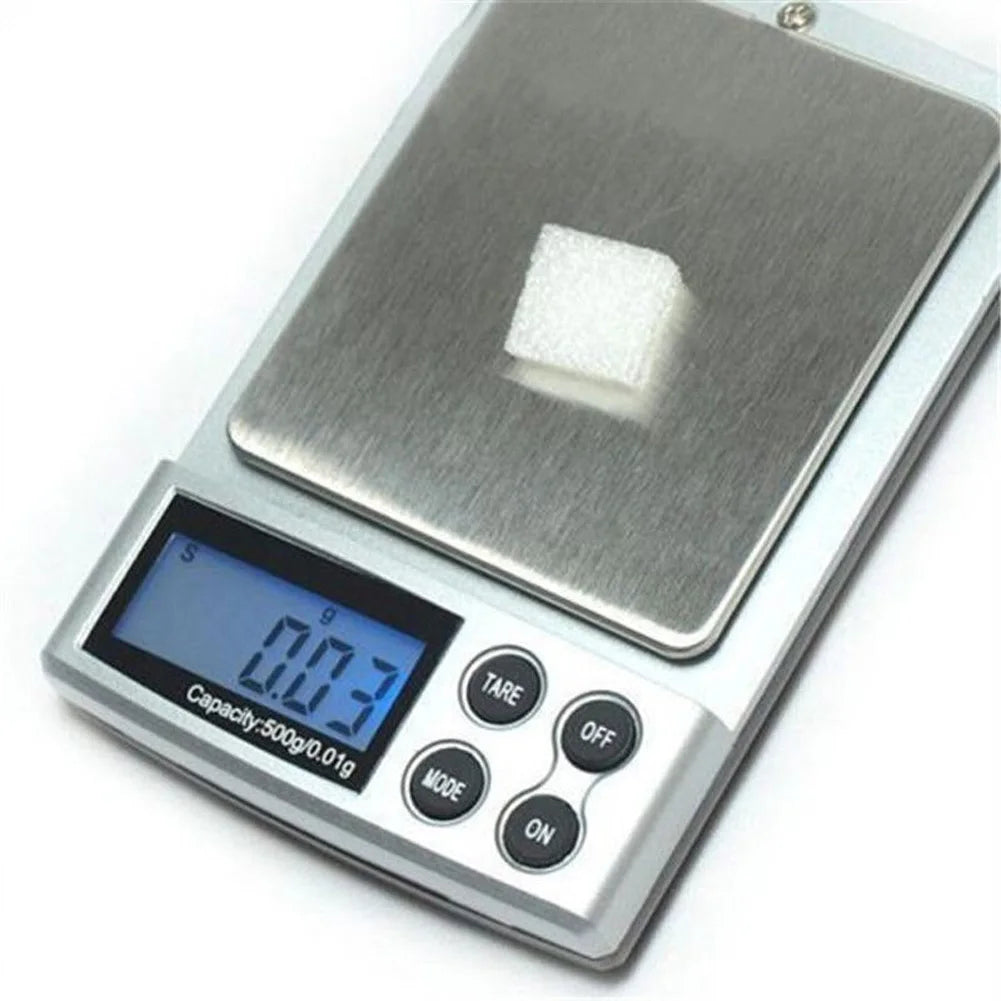 500gx0.01g Gold Silver Jewelry Scale High Precision Kitchen Scales Electronic Scales for Jewelry/Gemstones/Precious Metals/Coins Qme
