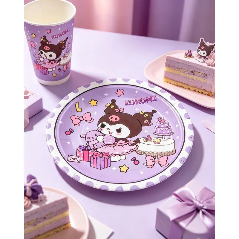 Hello Kitty Kuromi Cute Cartoon Birthday Party Decorations Holiday Qme