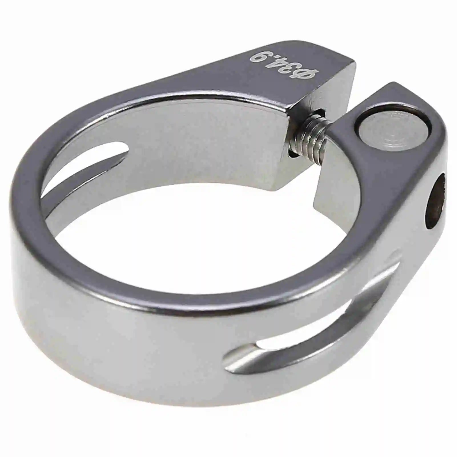 Bike Seat Post Clamp Bike Seatpost Clamp 5Colors 34.9mm Aluminum Alloy Seat Post Clamp Mountain Bike Seatpost Accessory Qme Light Grey