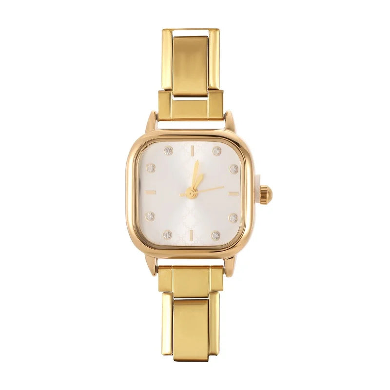 Simple Square Watch Bracelet Fit DIY Italian Charm Stainless Steel