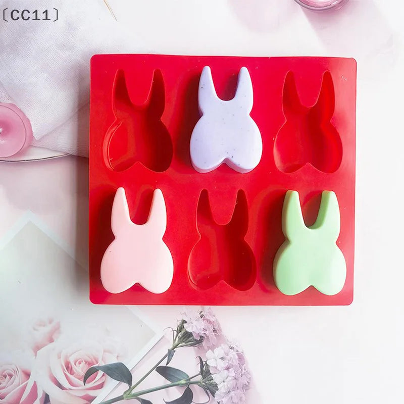 CC11Tooth Shape Silicone Mold 6 Cavity 3D Molar Molds Tray DIY Baking Qme