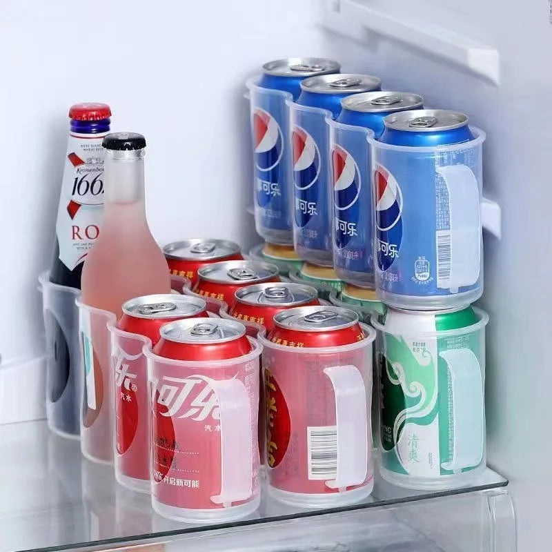 Beer Soda Drink Can Storage Box Kitchen Fridge Drink Bottle Holder Fridge Refrigeration Storage Organizer Rack Shelf Boxes Qme