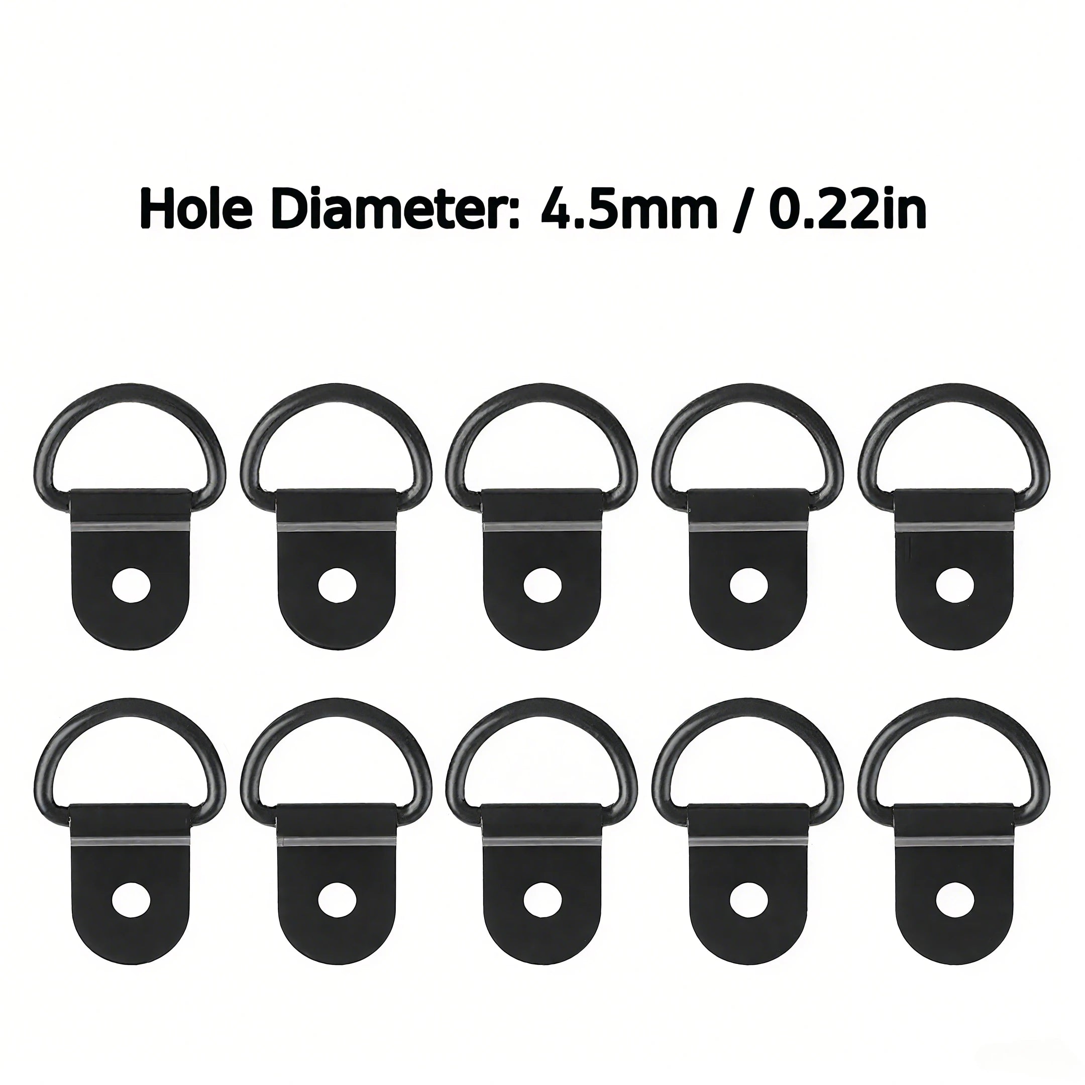 D Rings Tie Down Anchors Ring Pull Multi-purpose Hooks Lashing Load Qme 10PCS 4.5mm